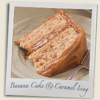 Banana Cake with Caramel Icing